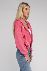 Cropped Zip-Up Hoodie