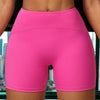 Pink High Waist Activewear Shorts