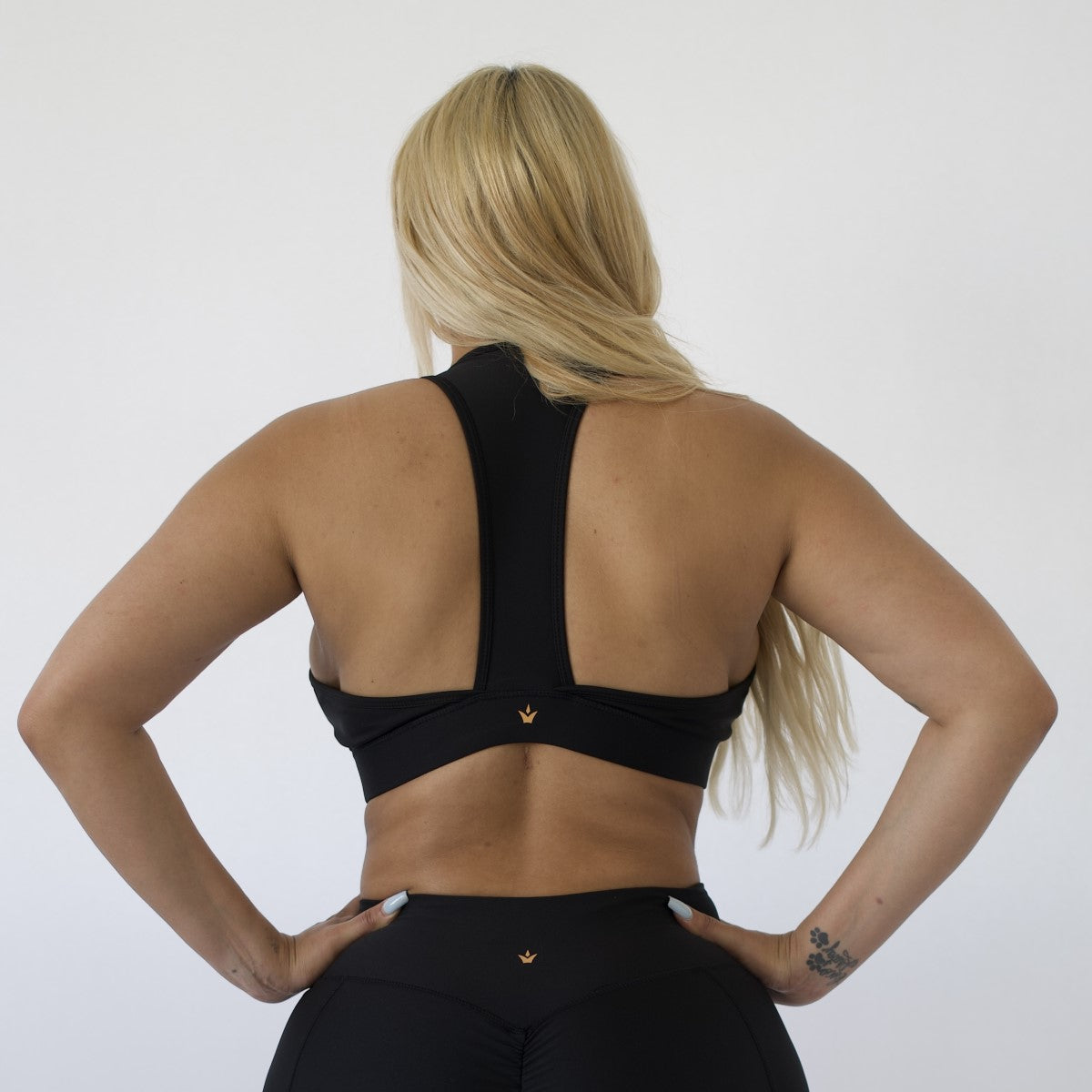 Back view of Sports Bra | CLASSIC BLACK