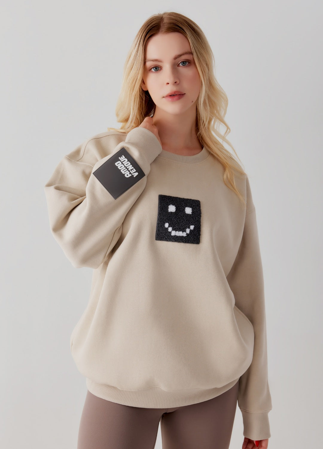 Cute "Pixel" Taupe Sweatshirt