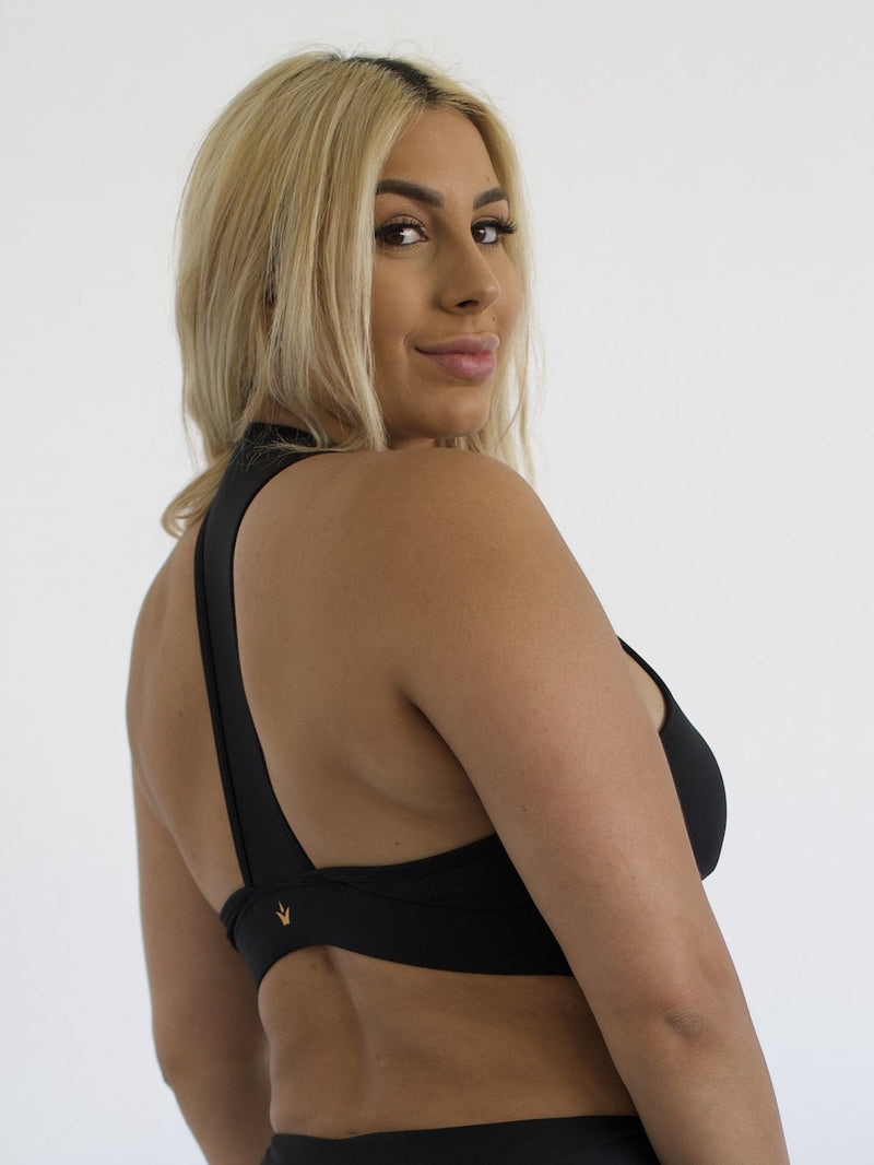 Left view of Sports Bra | CLASSIC BLACK