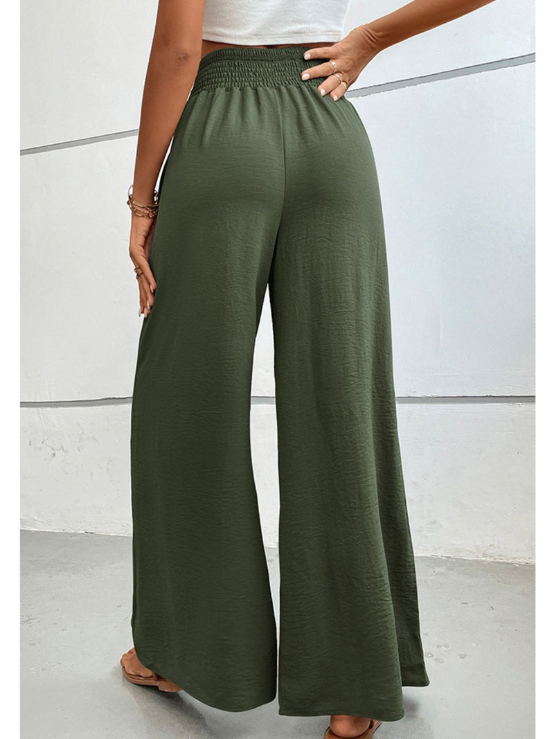 Perfee Wide Waistband Relax Fit Long Pants