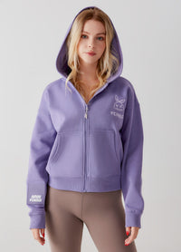 Bunny Crop Zip-up Hoodie