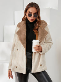 Ivy Lane Fuzzy Button Up Dropped Shoulder Coat