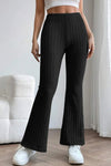 cute Basic Bae Full Size Ribbed High Waist Flare Pants