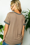 SOLID V NECK TOP