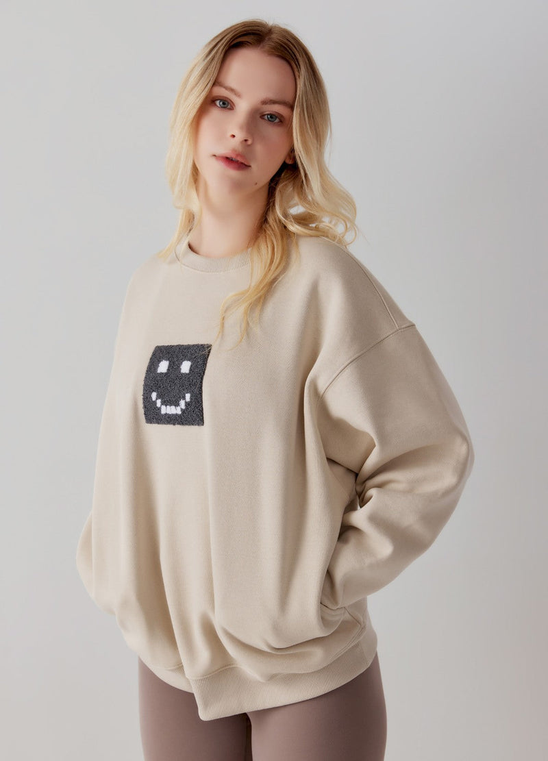 "Pixel" Taupe Sweatshirt by Amoo