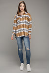 Plaid Flap Pocket Long Sleeve Shacket