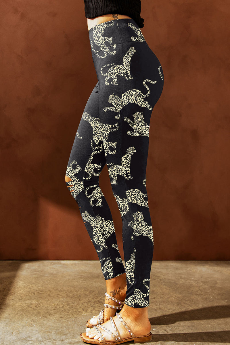 Left side view of leggings