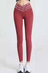 Red Wide Waistband Sports Pants