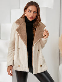 Ivy Lane Fuzzy Button Up Dropped Shoulder Coat