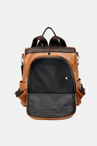 PU Leather Large Backpack Bag