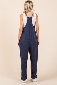 Mittoshop Patch Pocket Wide Leg Sleeveless Jumpsuit