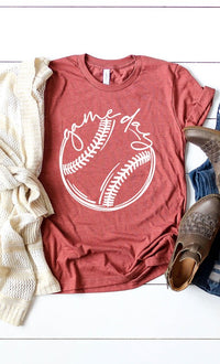 Cursive Game Day Baseball Graphic Tee PLUS