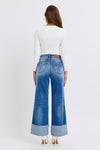 Judy Blue Full Size Distressed High Waist Wide Leg Jeans