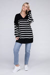 Striped Pattern Knit Sweater