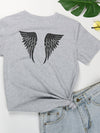 Perfee ANGEL Round Neck Short Sleeve T-Shirt