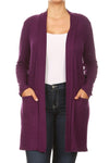 Plus size Knee length duster cardigan