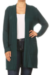 Plus size Knee length duster cardigan