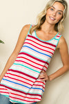 PLUS MULTI STRIPE TANK TOP