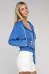 Cropped Zip-Up Hoodie pretty little thing