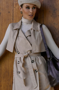 Arden Belted Vest Trench 