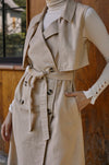 cute Arden Belted Vest Trench 