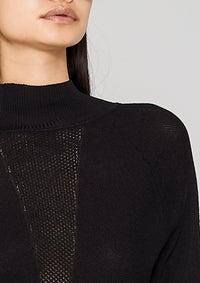 WINTER SHIRT TURTLENECK STRETCH - KNIT TRANSPARENT