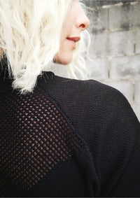 WINTER SHIRT TURTLENECK STRETCH - KNIT TRANSPARENT