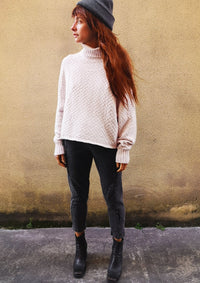 SWEATER TURTLENECK - KNIT PEARL beige