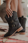 Black Barcelona Leather Boots