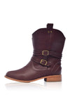 Burgundy Barcelona Leather Boots