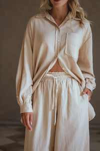 Calin Wide Leg Linen Pants