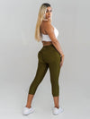 Pristine Pocket Capri Leggings | OLIVE 