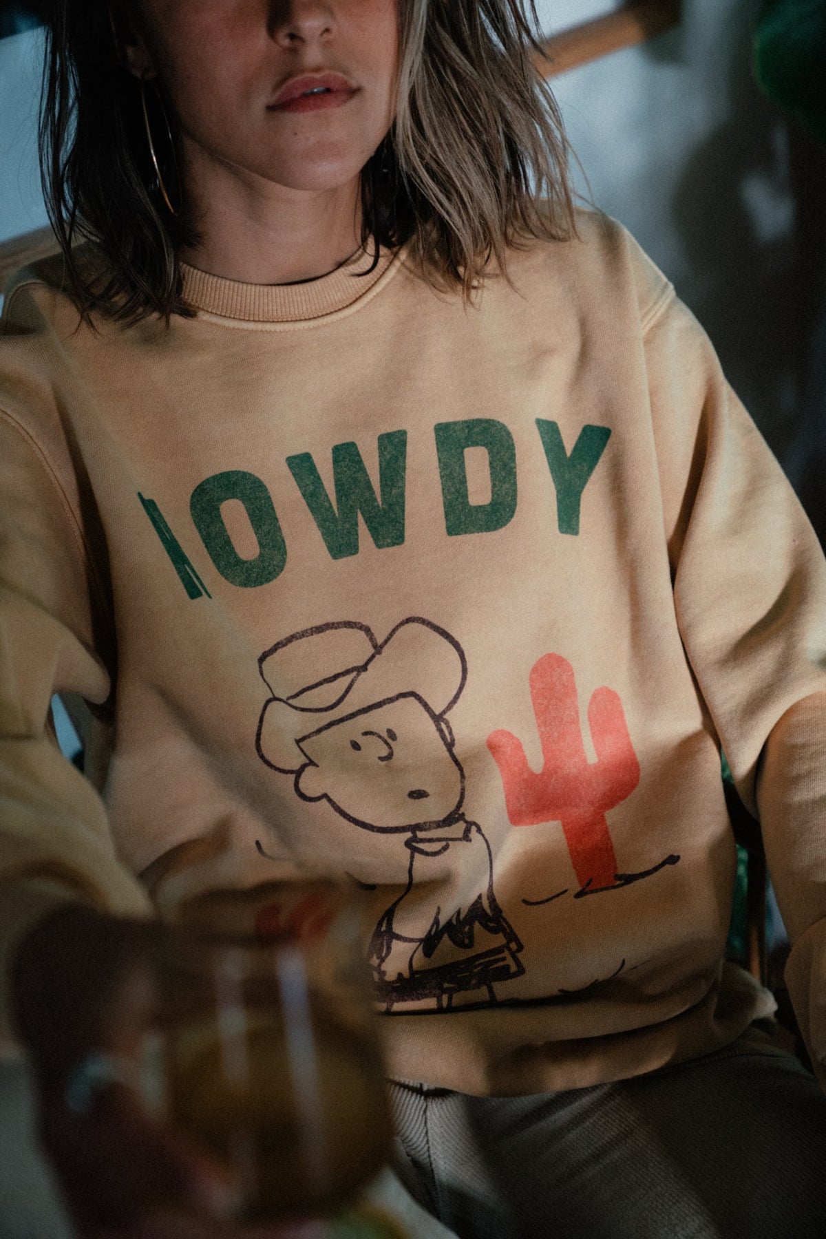 Baige Peanuts Cowboy Charlie Sweatshirt