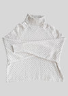 front view of SWEATER TURTLENECK - KNIT PEARL beige