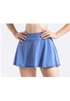 Front view of Mini Ruffled Flounce Lined Circle Tennis Skirt