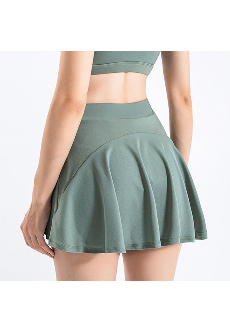 Mini Ruffled Flounce Lined Circle Tennis Skirt for me