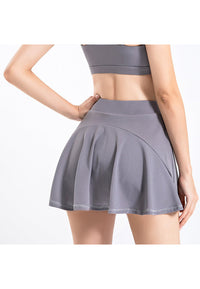 Mini Ruffled Flounce Lined Circle Tennis Skirt by Anna-Kaci