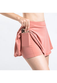 Mini Ruffled Flounce Lined Circle Tennis Skirt by Anna-Kaci