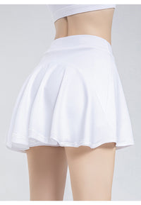 Mini Ruffled Flounce Lined Circle Tennis Skirt by Anna-Kaci