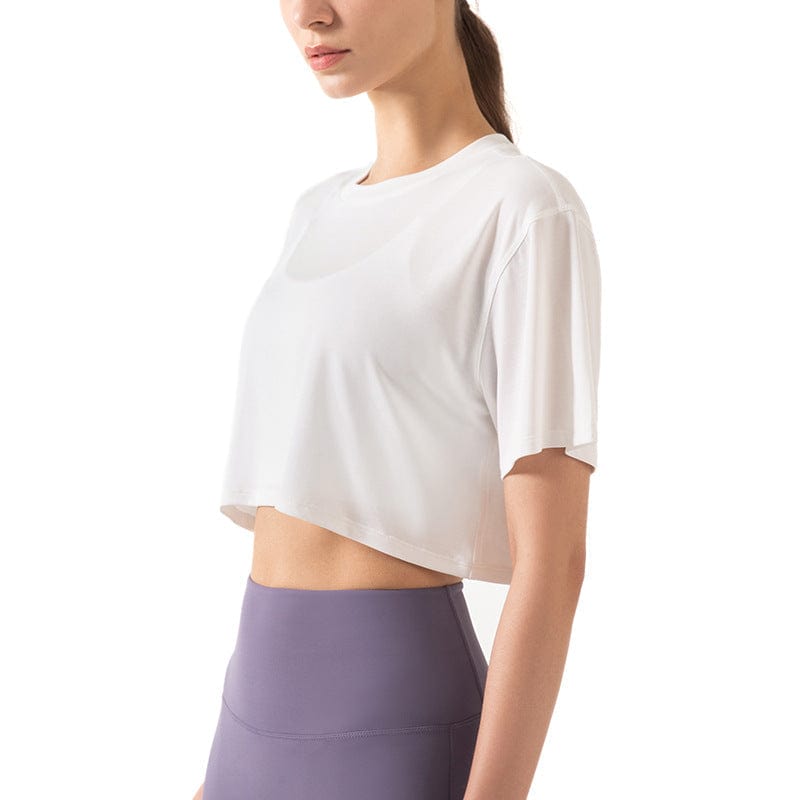 High Neck Cropped Boxy Fitness Tee near me