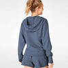 Blue Knot Twist Front Cropped Hoodie