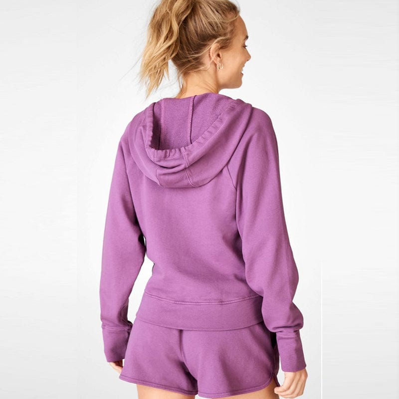 Sexy Knot Twist Front Cropped Hoodie