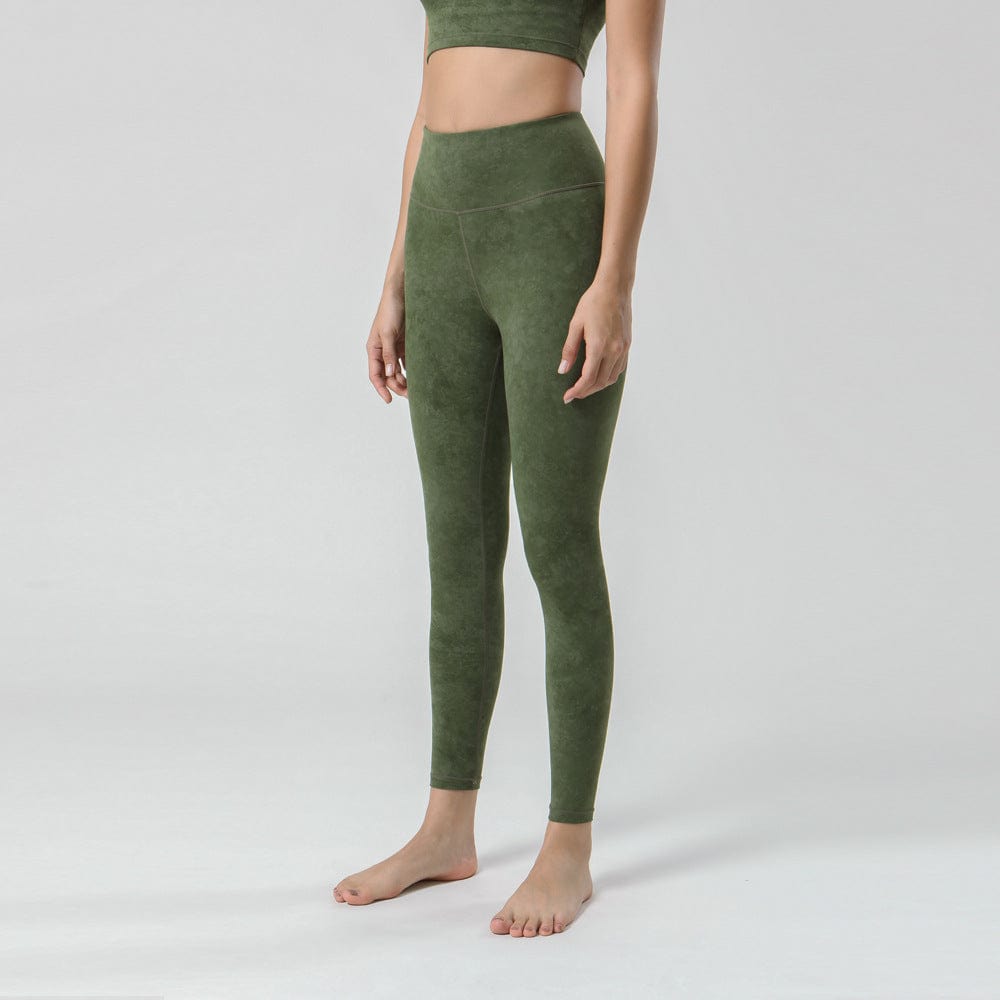 Green Tie-Dye High Rise Leggings