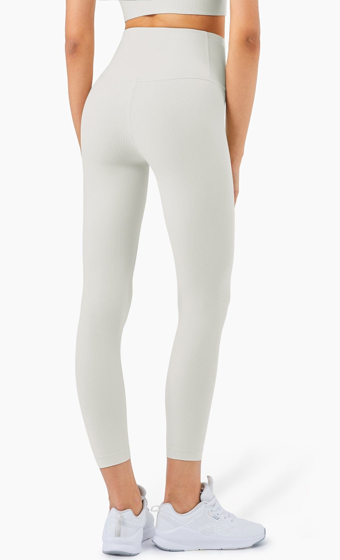 Ribbed Mid Waist Leggings by Anna-Kaci