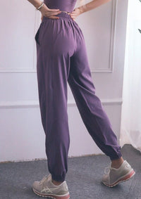 High Rise Contouring Seam Drawstring Ruched Joggers