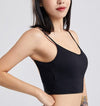 Black Open Back Spaghetti Straps Tank Top