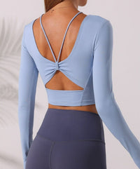 Asymmetrical Straps Long Sleep Active Top 