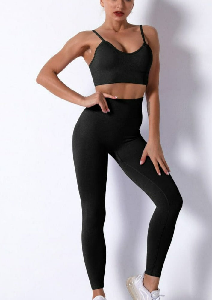 Black Racerback &amp; Flow Leggings 